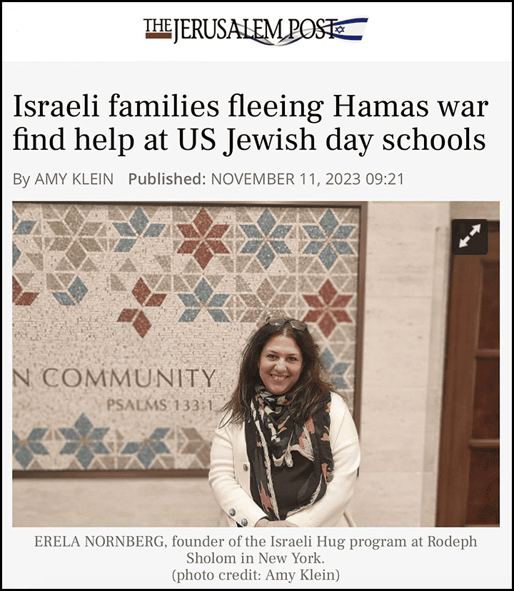 Jerusalem Post article with photo of Erela Nornberg, read now.