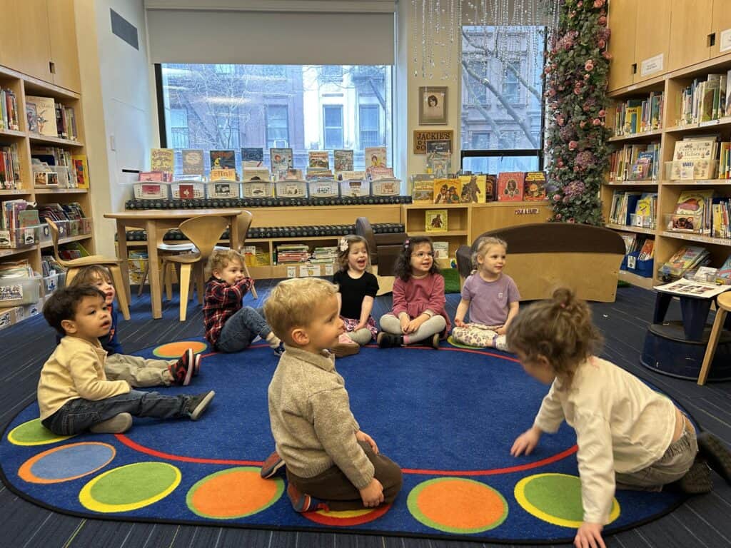 Children in a library